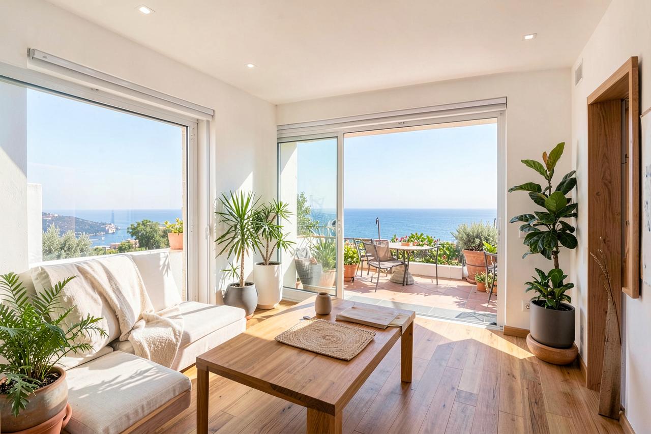 Piso luminoso en Málaga con terraza y vistas al mar